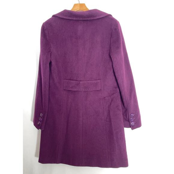 Ellen Tracy Wool Blend Coat in Plum - Women's Size 10 - Vibrant! - Picture 2 of 9